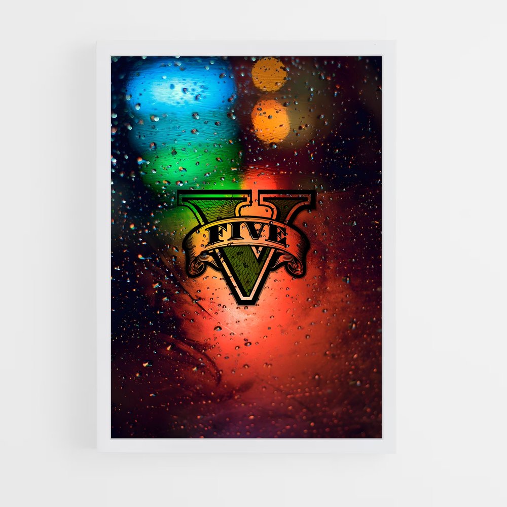 Poster Vitrage Pluvieux – affiche GTA V (vue 3)